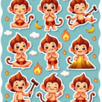 Indian Gods - Religious - Stickers Sheet v52